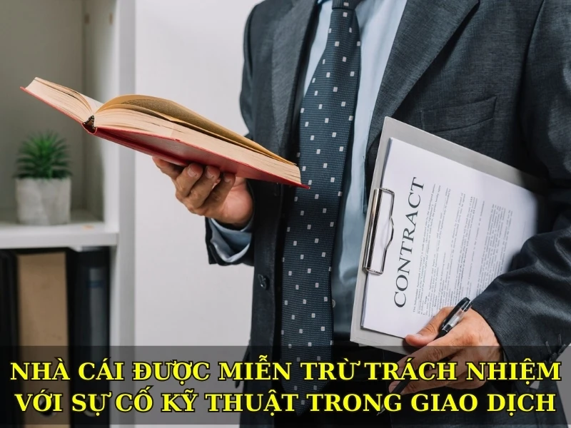 Nhà cái được miễn trừ trách nhiệm với sự cố kỹ thuật trong giao dịch